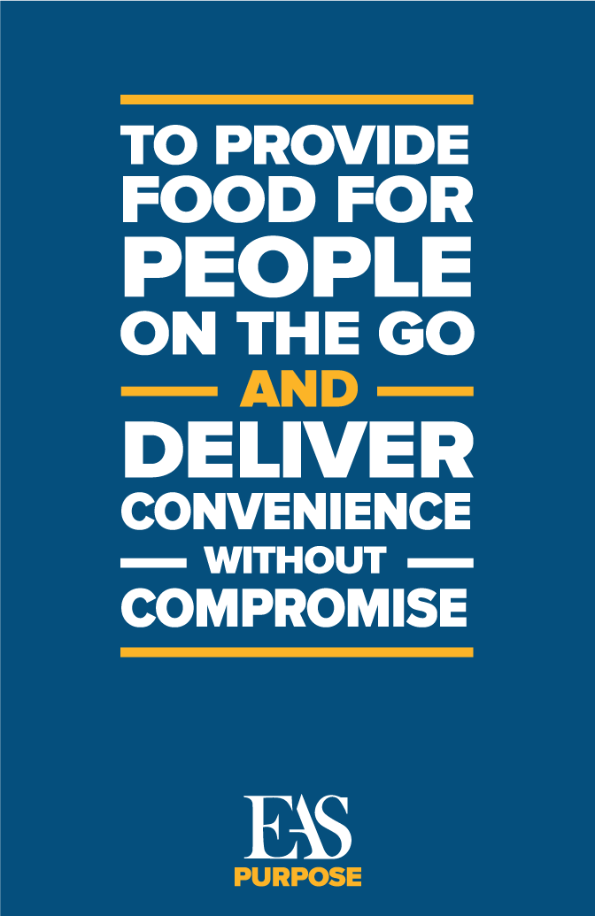 E.A. Sween Purpose: To provide food for people on the go and deliver convenience without compromise