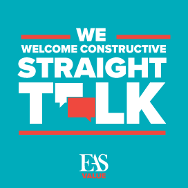 We Welcome Constructive Straight Talk
