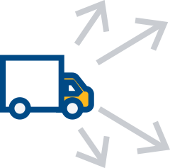 Truck product distribution icon